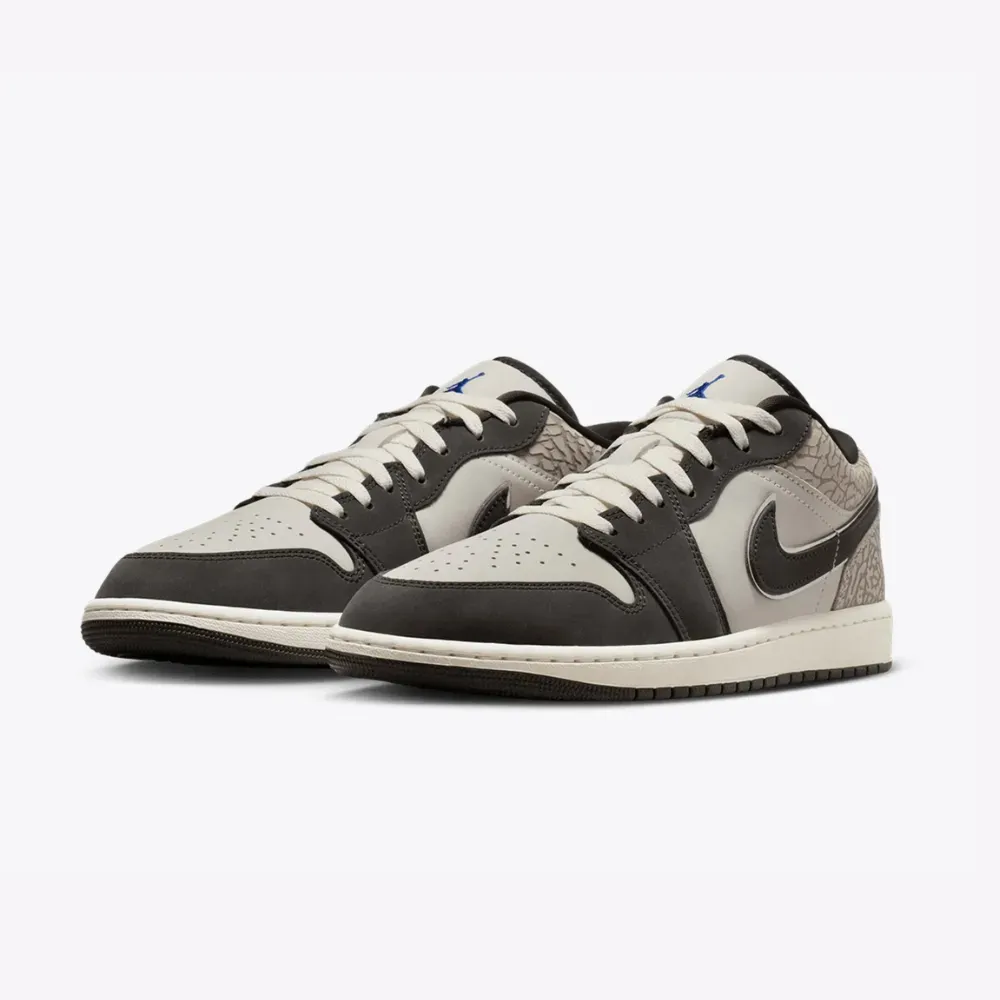 Air Jordan 1 Low SE Sail Deep Pewter Elephant Print - Droper