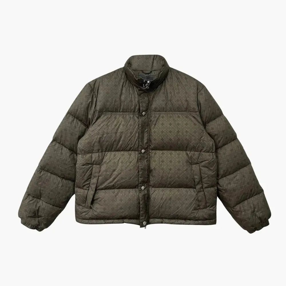ゆ*様 Chrom Hearts Jaqueta Puffer Chrome Hearts Olive Green - Droper