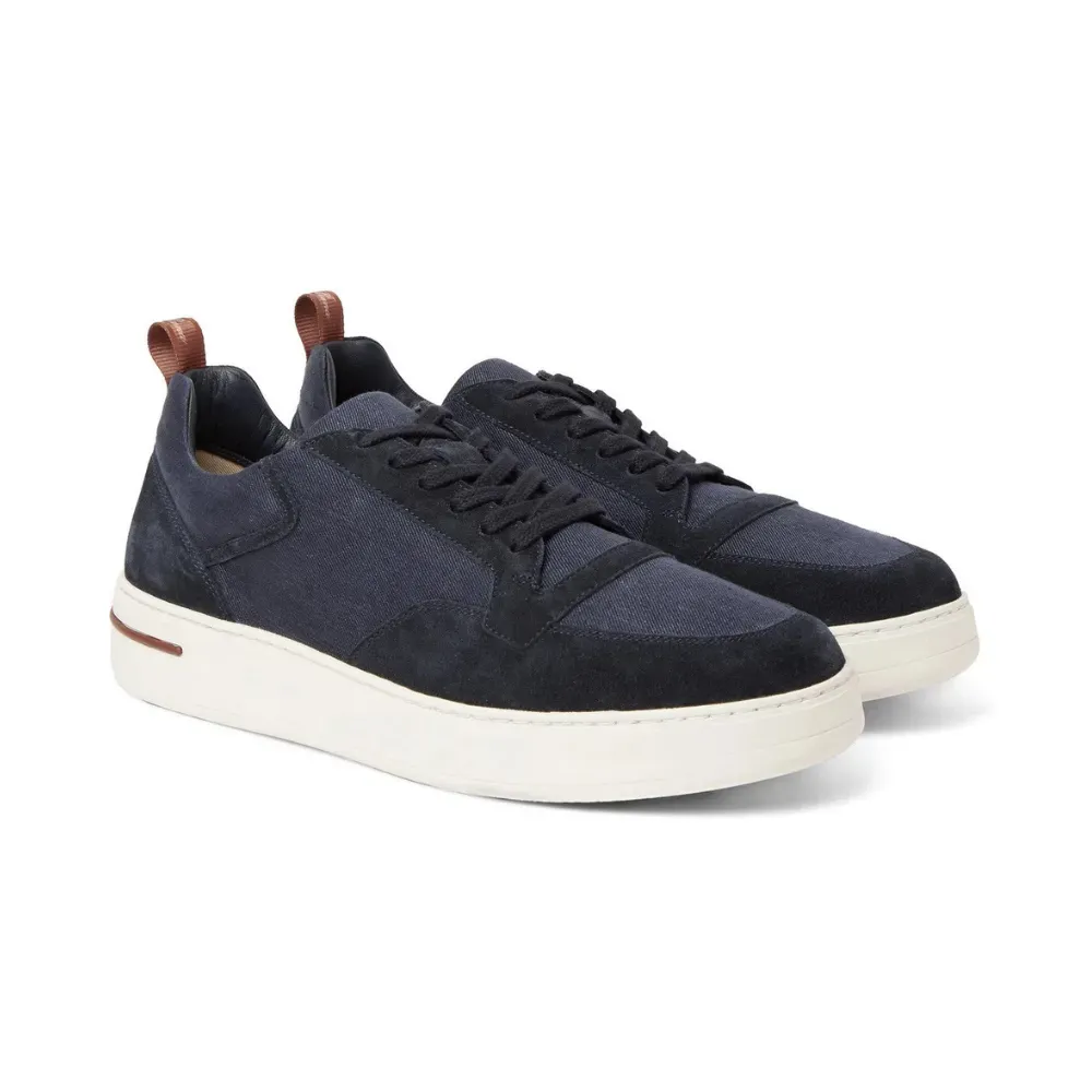 Loro Piana Newport Walk Suede Denim Blue - Droper