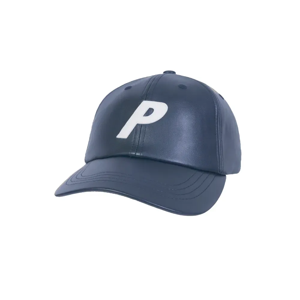 帽子 26ss PALACE leather P 6-PANEL navy Boné Palace Faux Leather P 6-Panel Navy - Droper