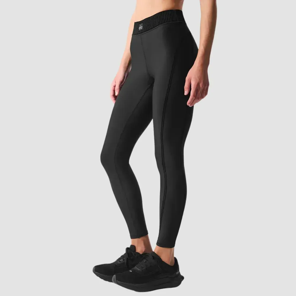 【新品】alo 7/8 High-Waist Airlift Legging M Calça Legging Alo Yoga AirLift High-Waist 7/8 Line Up Black - Droper