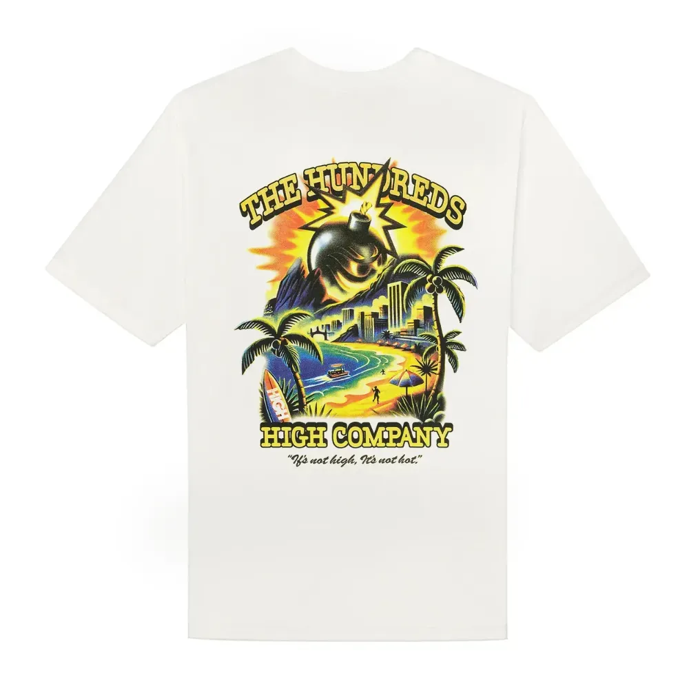 The Hundreds x High Company Adam Bomb Beach White - Droper