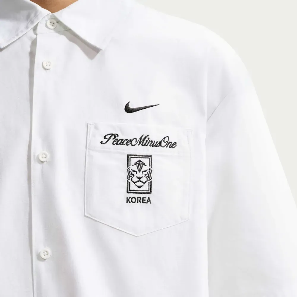 PEACEMINUSONE x South Korea x Nike Camisa Short Sleeve White - Droper