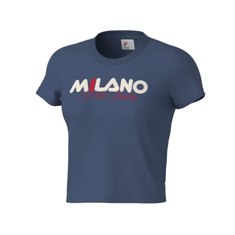 Camiseta Cropped Fila Slim Milano Blue