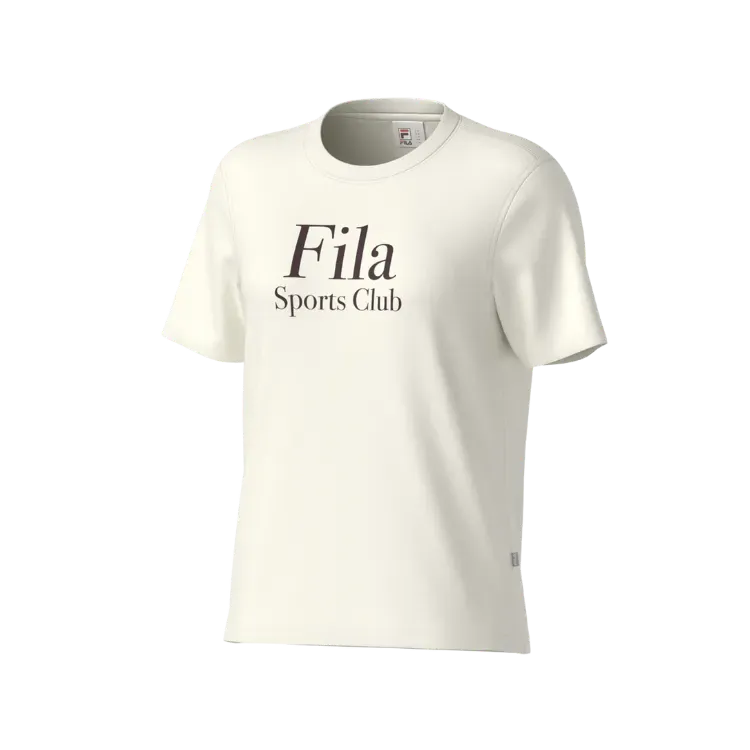 Camiseta Fila Regular Sports Club Graphic Off White Gardenia
