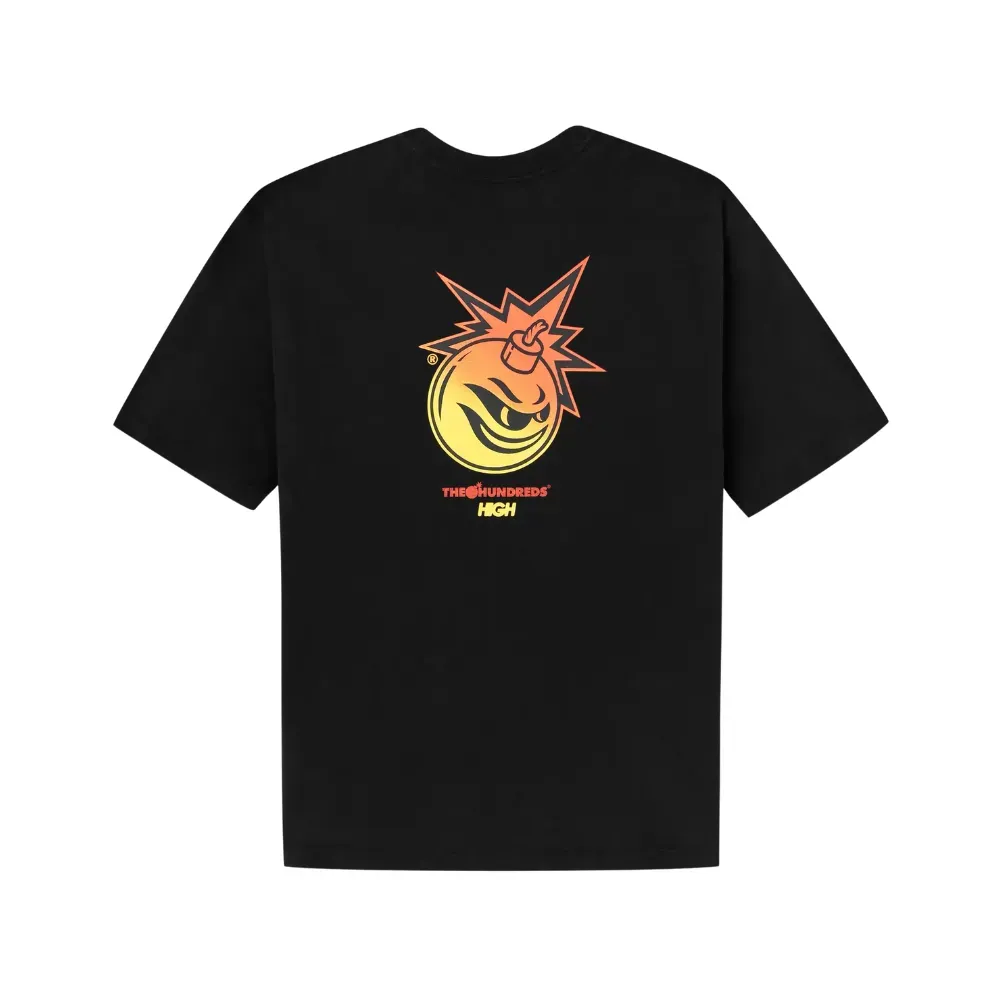 The Hundreds x High Company Camiseta Adam Bomb Flames Tee Washed