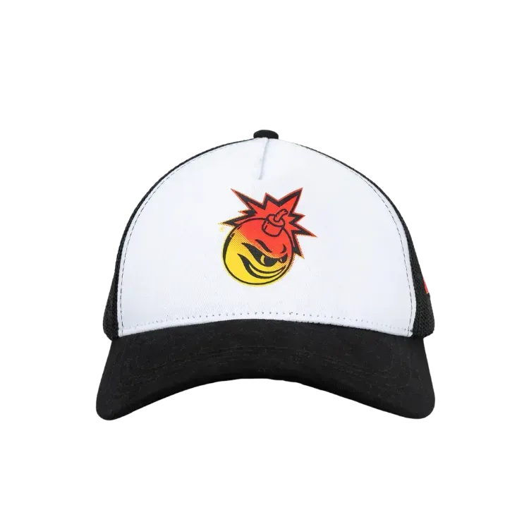 The Hundreds x High Company Boné Adam Bomb Flames Trucker Black