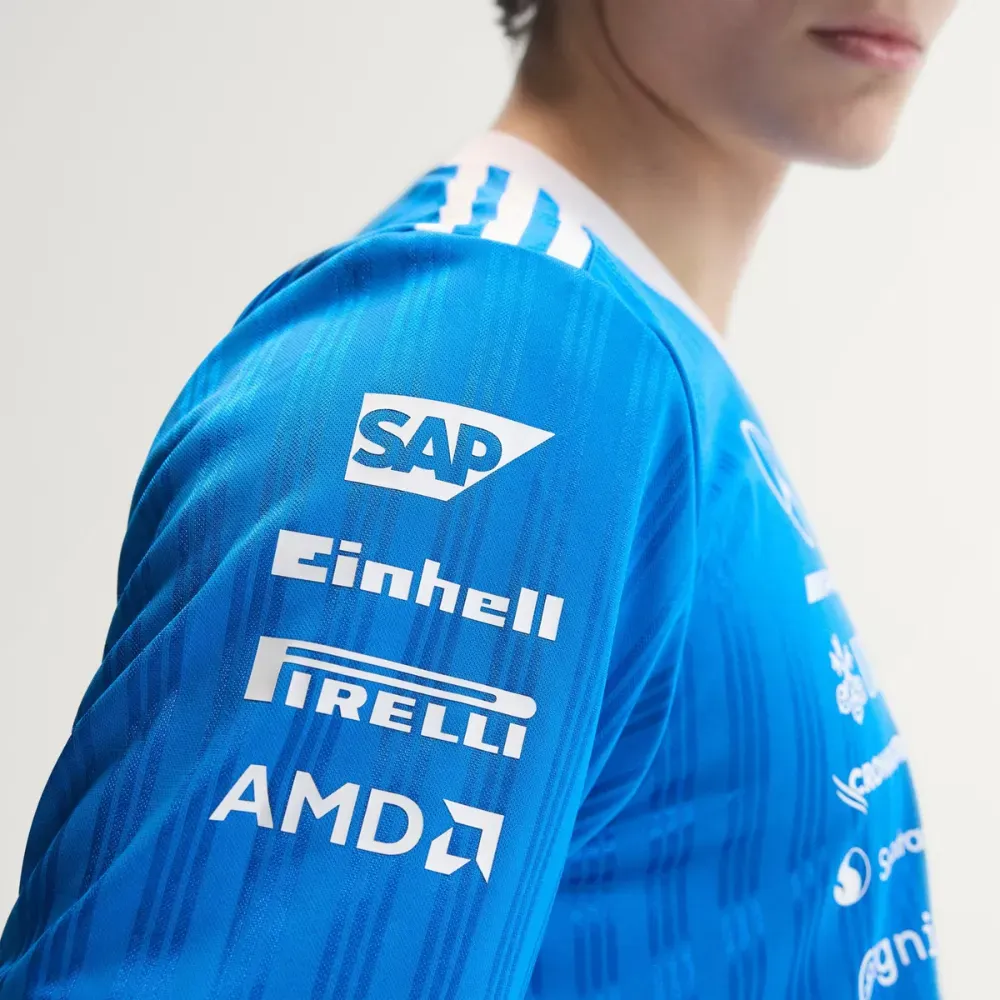 Mercedes AMG Petronas F1 x adidas Camiseta Piloto Team Blue foto 4