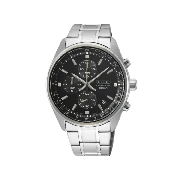 Relógio Seiko Chronograph Quartz Black 41mm