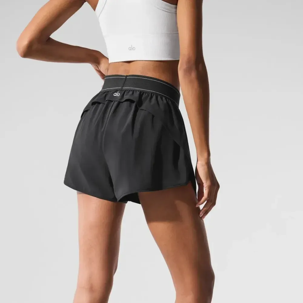 Shorts Alo Yoga Match Point Black - Droper