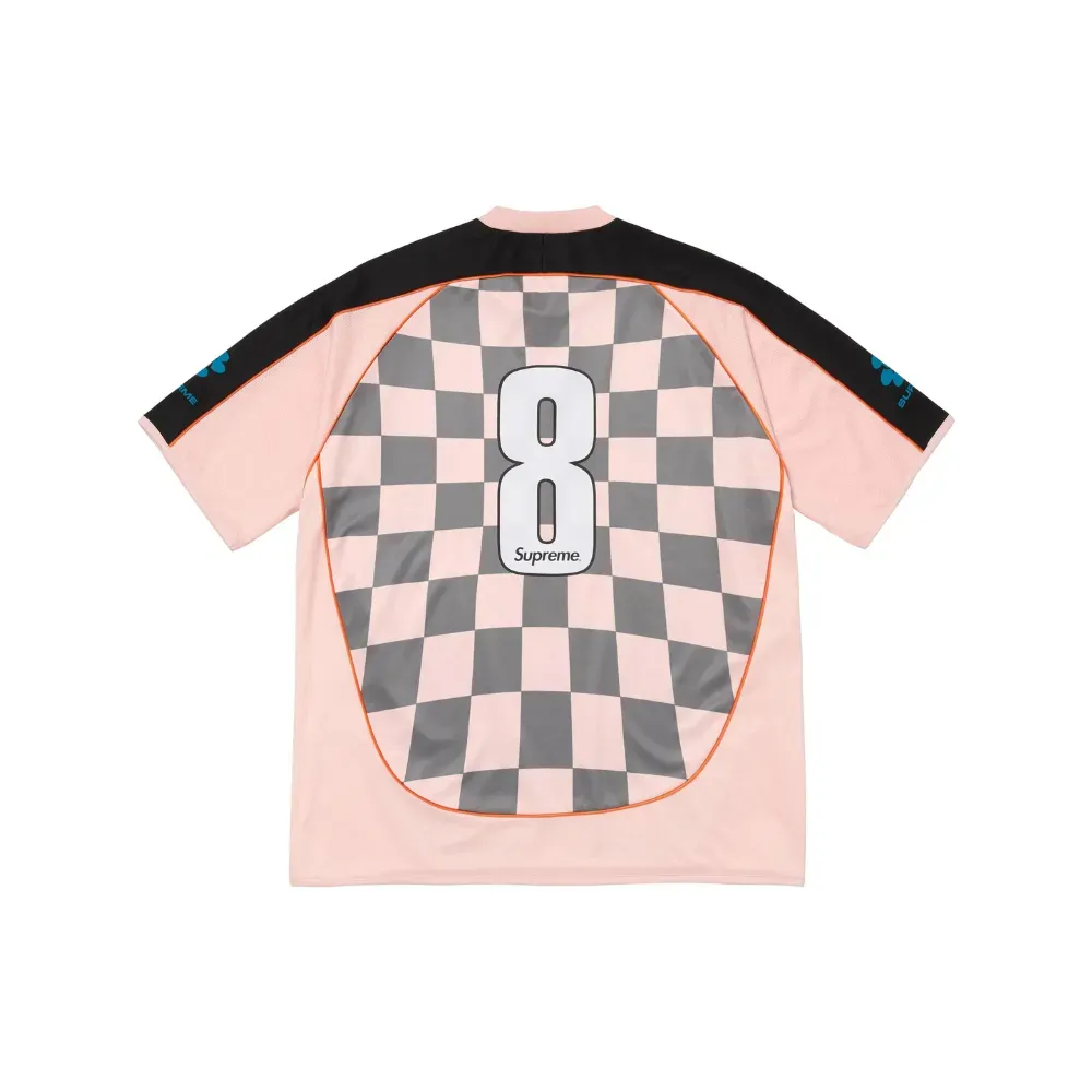 Camiseta Supreme Checkerboard Soccer Pink SS26-W18 - Droper