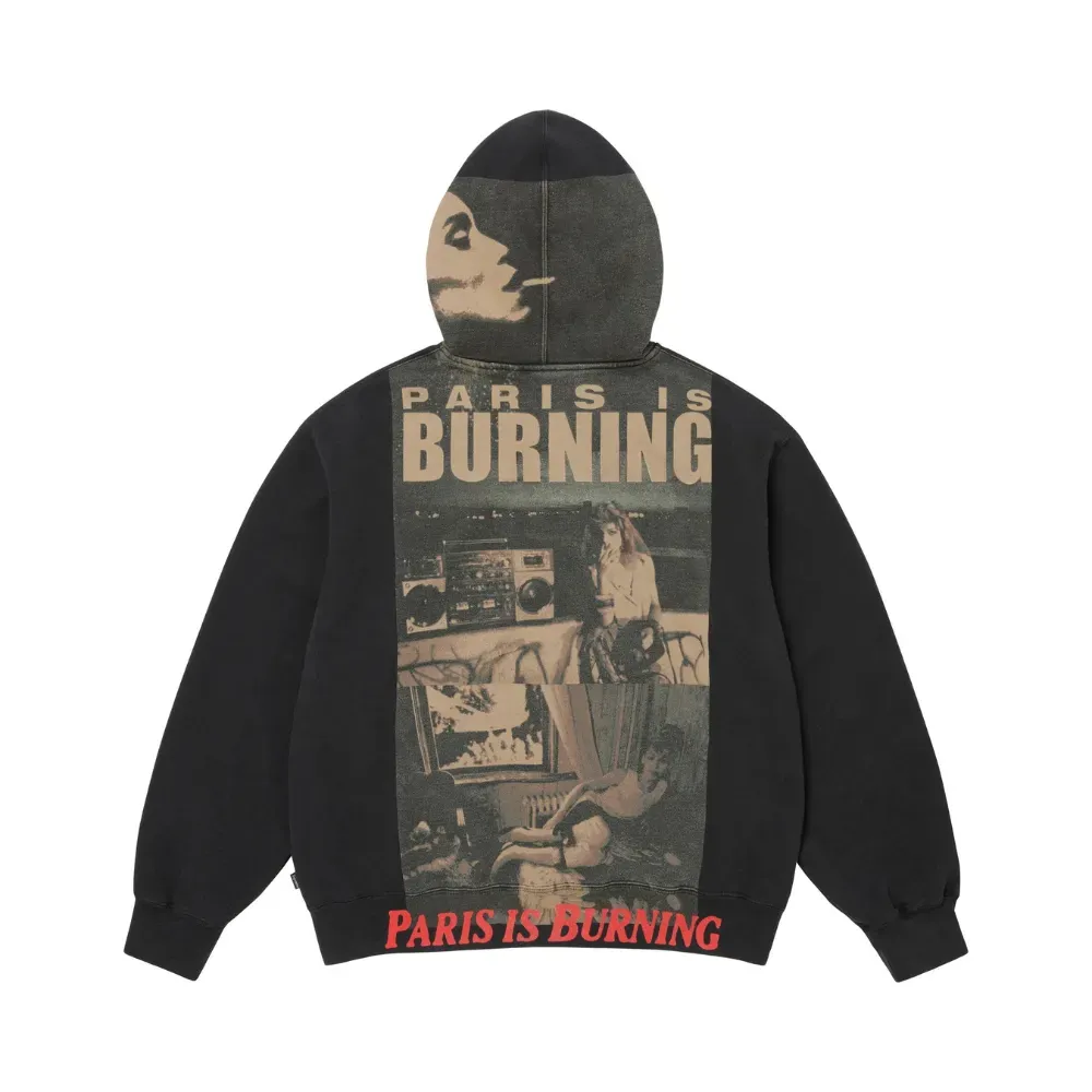 Moletom Supreme Paris Is Burning Zip Up Black SS26-W18 foto 1