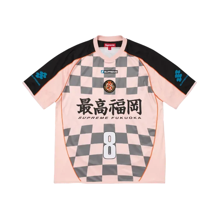 Camiseta Supreme Checkerboard Soccer Pink SS26-W18 - Droper