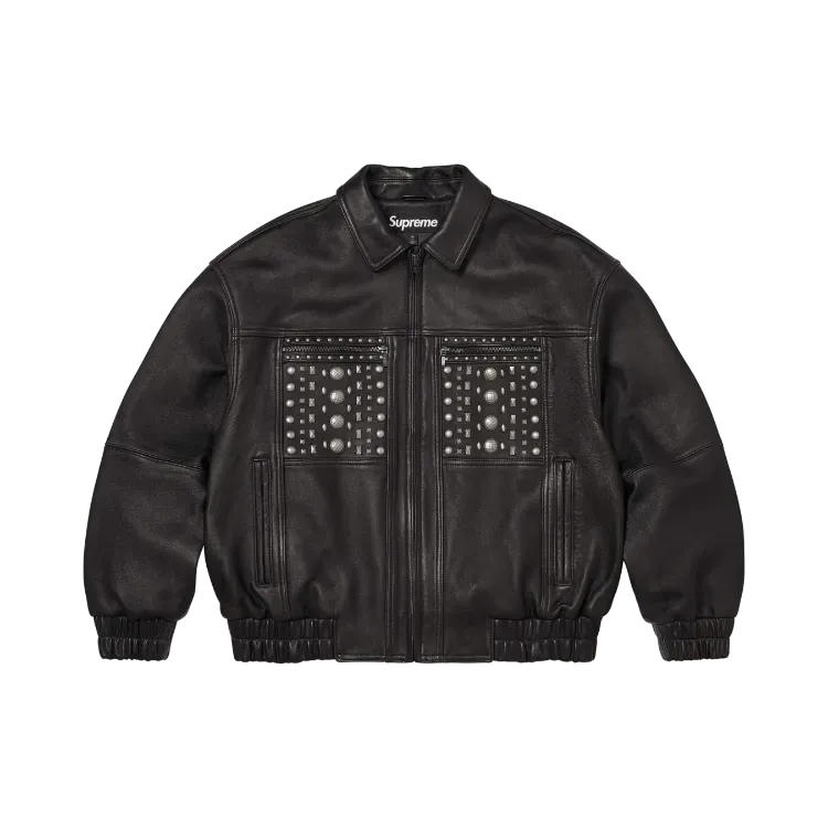 Jaqueta Supreme Multi Studded Leather Black SS26-W18 - Droper