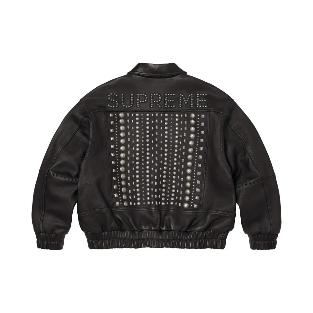 Jaqueta Supreme Multi Studded Leather Black SS26-W18 - Droper