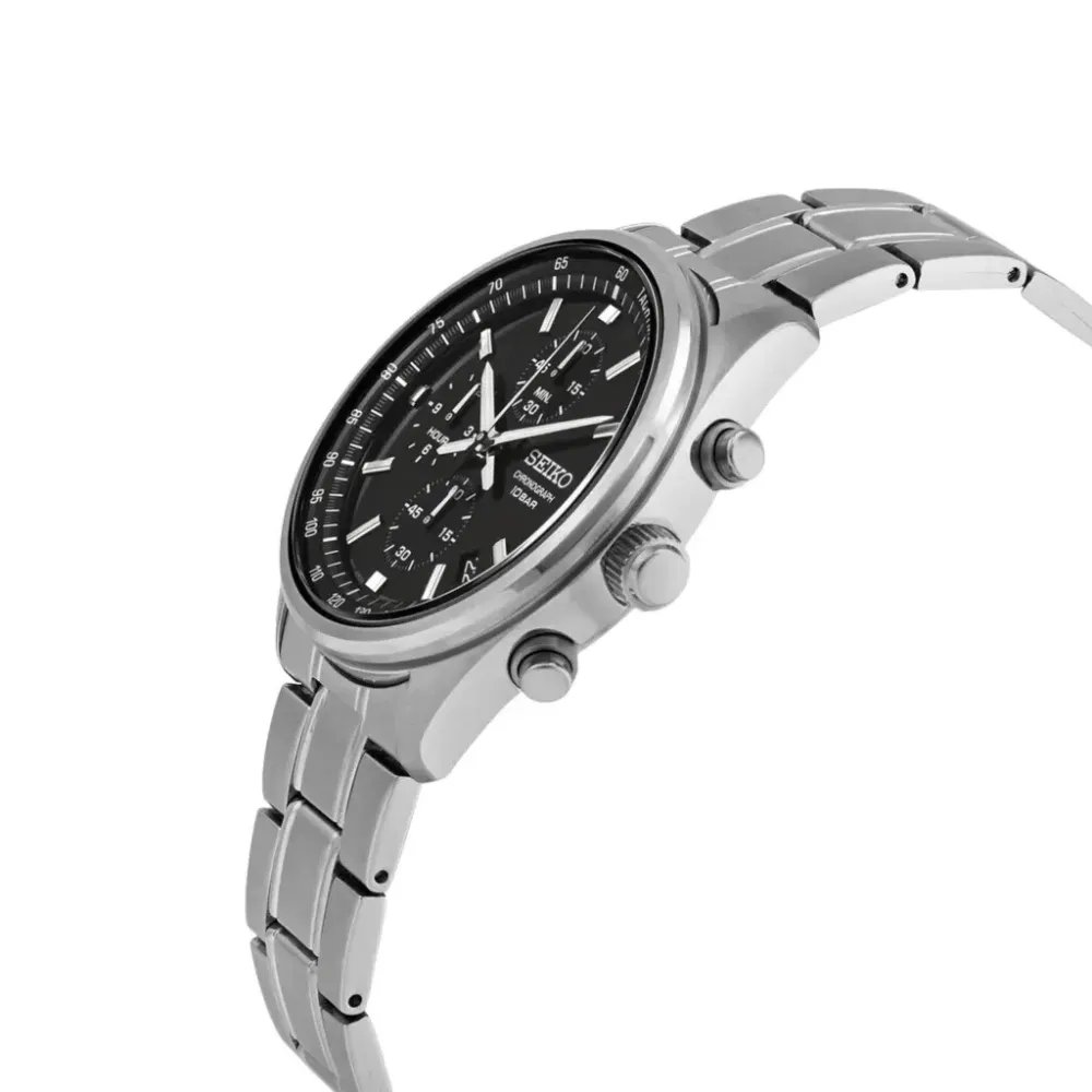 Relógio Seiko Chronograph Quartz Black 41.5mm foto 2