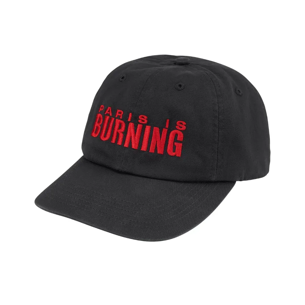 Boné Supreme Paris Is Burning 6-Panel Black SS26-W18 - Droper