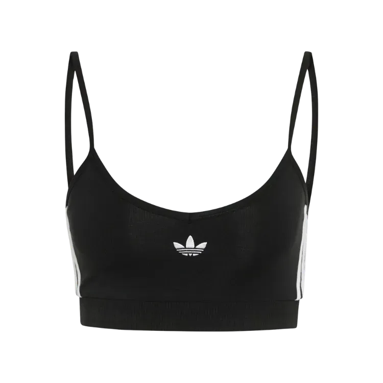 Top adidas Three Stripes Bralet Black