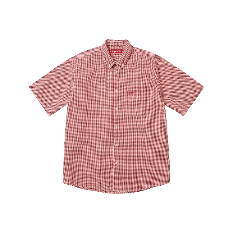 Camisa Supreme Gingham S/S Shirt Red SS26-W18