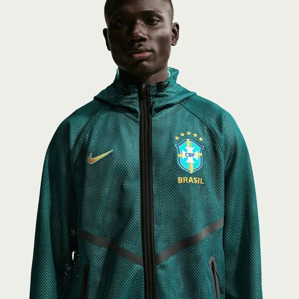 Jaqueta Nike Brasil Hino Chevron Green - Droper