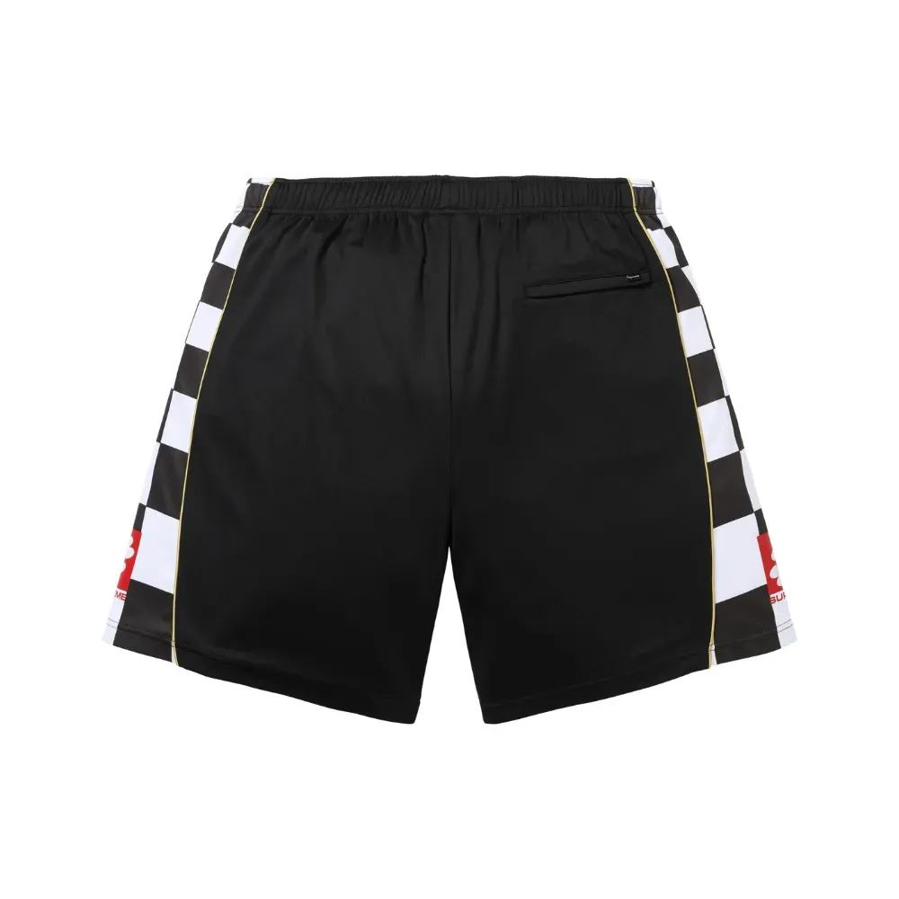 Bermuda Supreme Checkerboard Soccer Short Black SS26-W18 - Droper