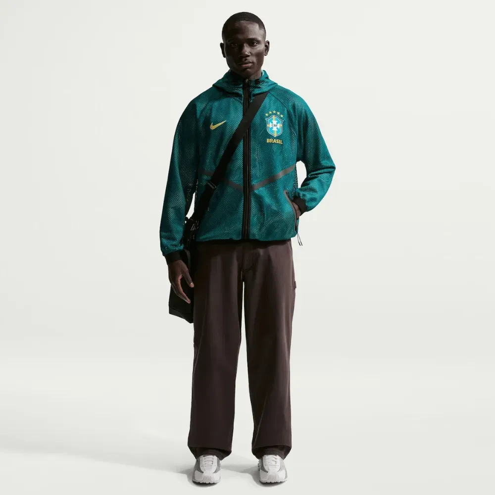 Jaqueta Nike Brasil Hino Chevron Green - Droper