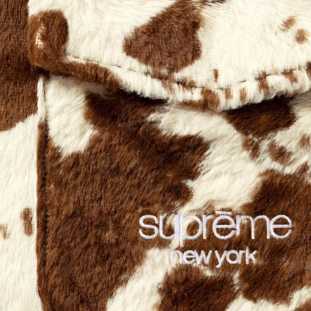 Jaqueta Supreme Faux Fur Zip Up Cow SS26-W18 foto 1