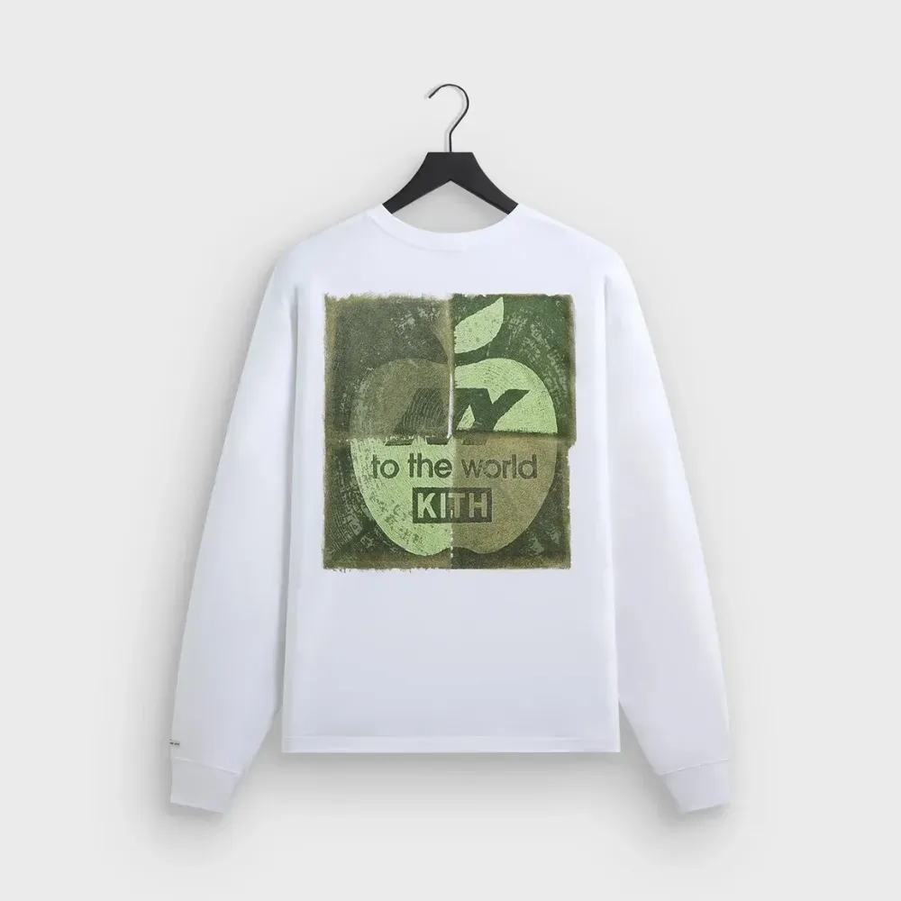 Kith x New Balance Moletom NY Woodblock Long Sleeve Pocket White foto 1
