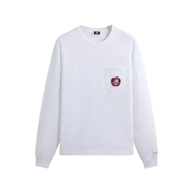 Kith x New Balance Moletom NY Woodblock Long Sleeve Pocket White