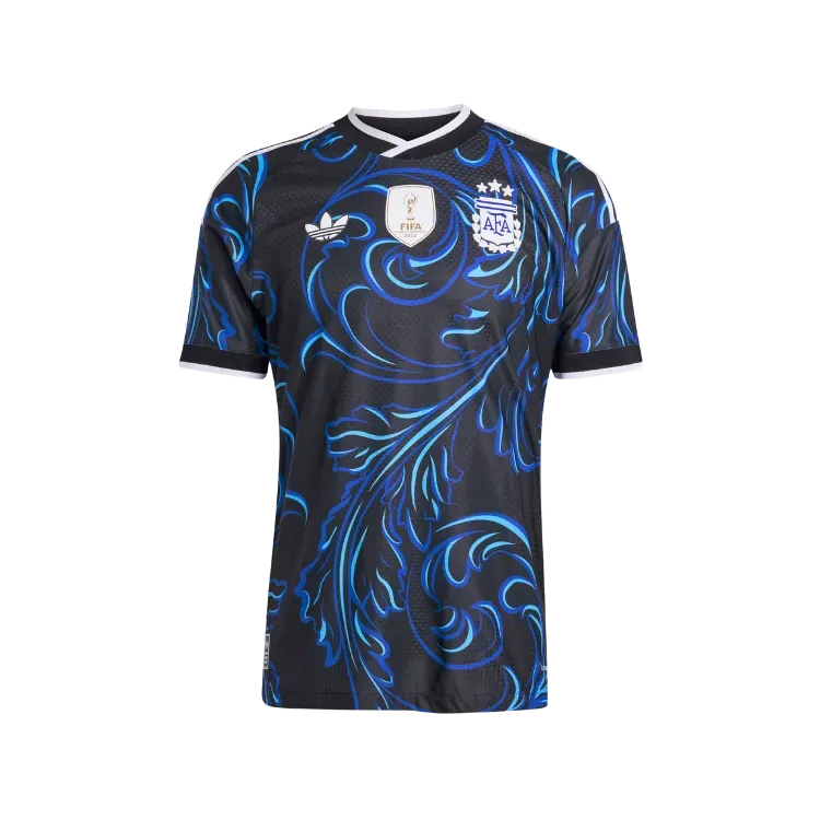 Camiseta adidas Seleção Argentina 26 II Jogador Black Lucid Blue