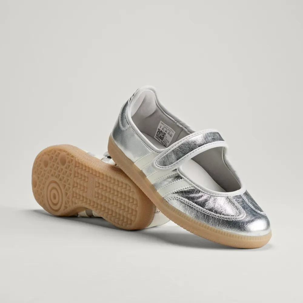 純銀 盃68.5g adidas Samba Jane Silver Metallic Off White Gum - Droper