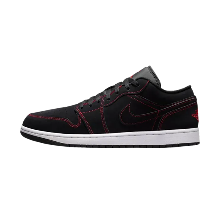 Air Jordan 1 Low Black White University Red