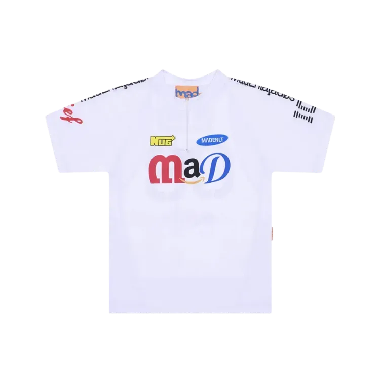 Camiseta Mad Enlatados Jersey Half Zip White