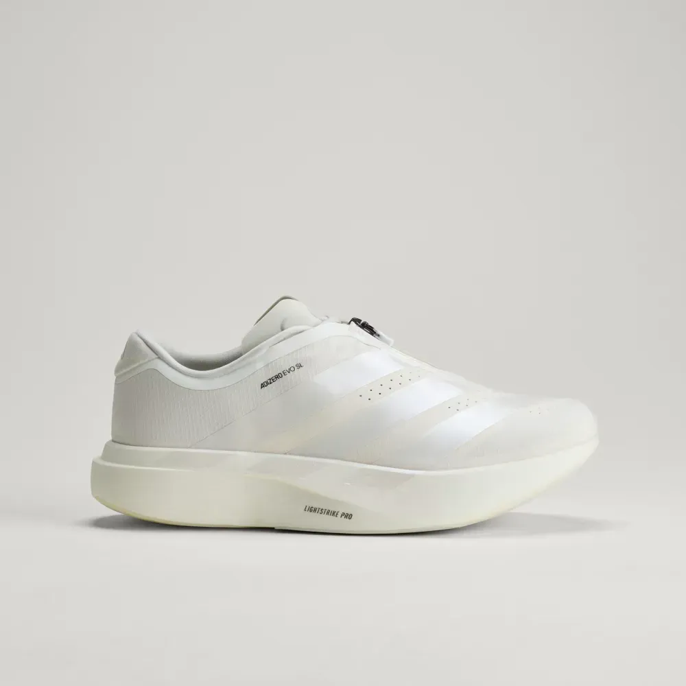 adidas Adizero EVO SL Zíper Lightstrike Pro Core White Zero Metalic foto 1