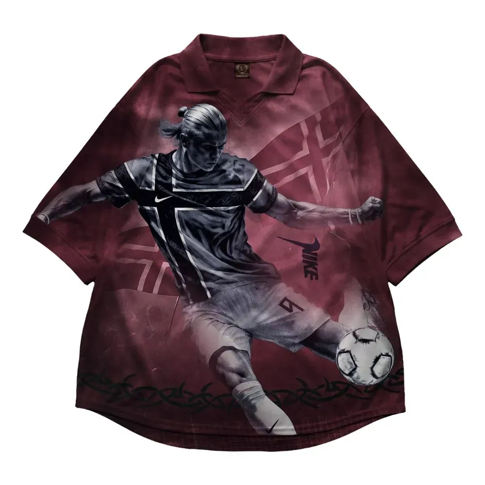 Cactus Jack x Nike Camisa Retro Jersey Haaland Bordeaux - Droper