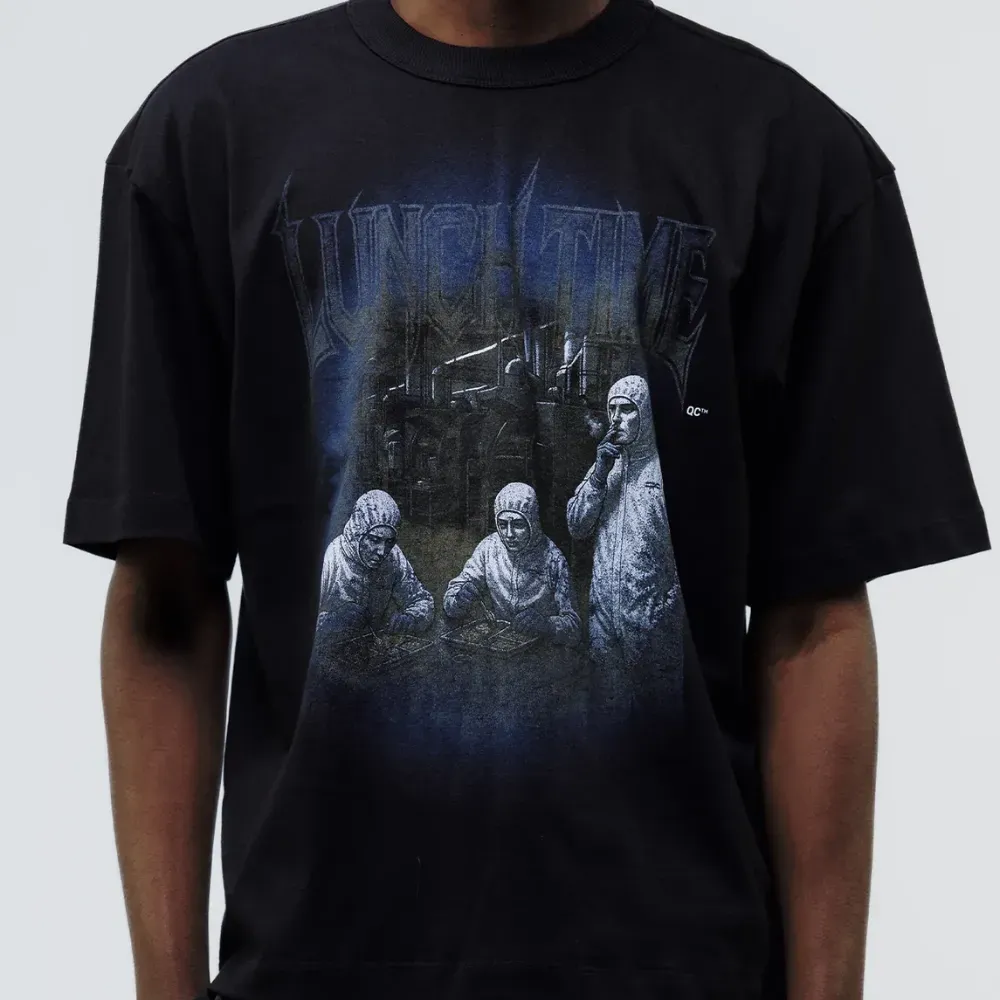 Camiseta Quadro Creations Lunch Time Boxy Black - Droper