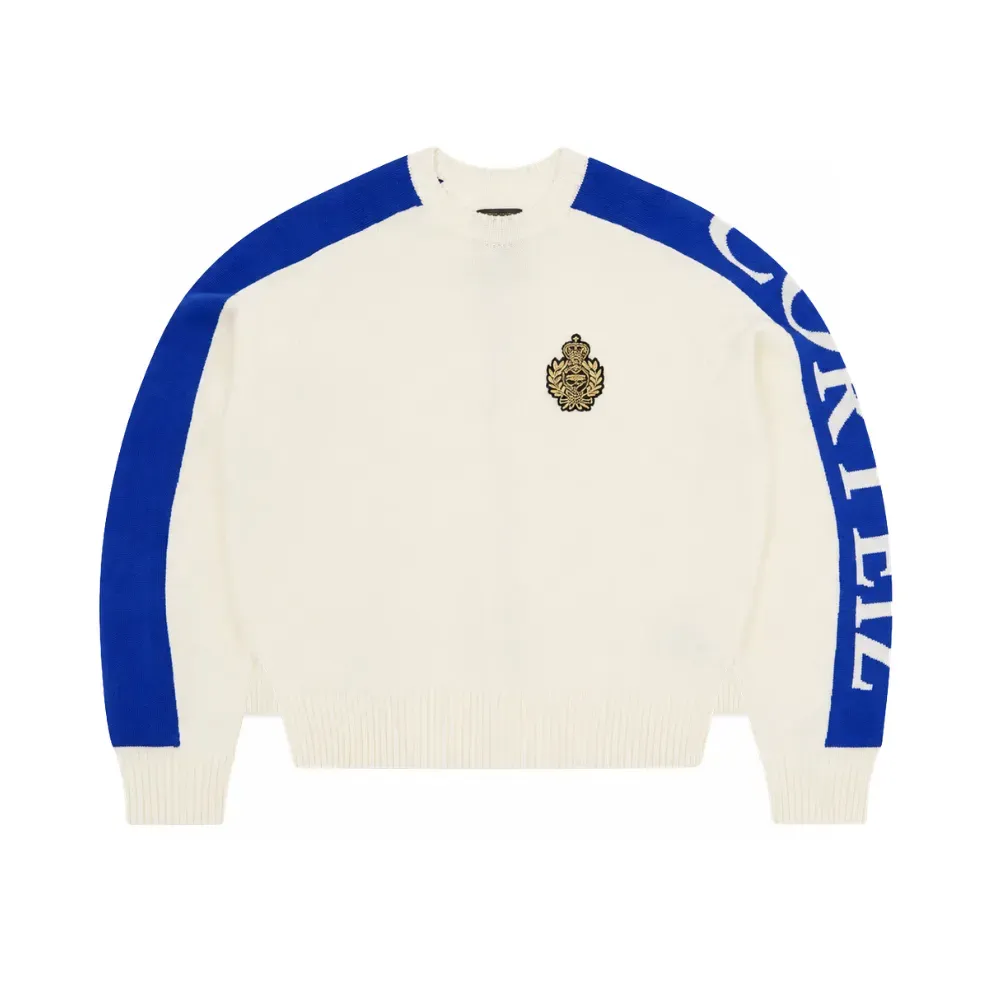 Suéter Corteiz VVS Panel Knit Cream - Droper