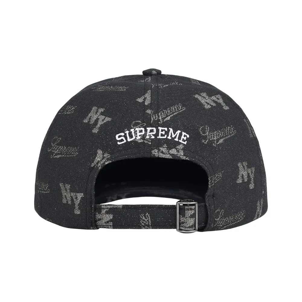 Boné Supreme Monogram 6-Panel Black SS26-W19 - Droper