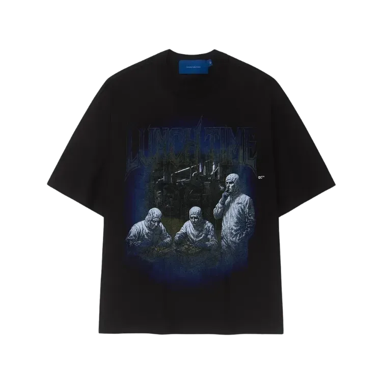 Camiseta Quadro Creations Lunch Time Boxy Black