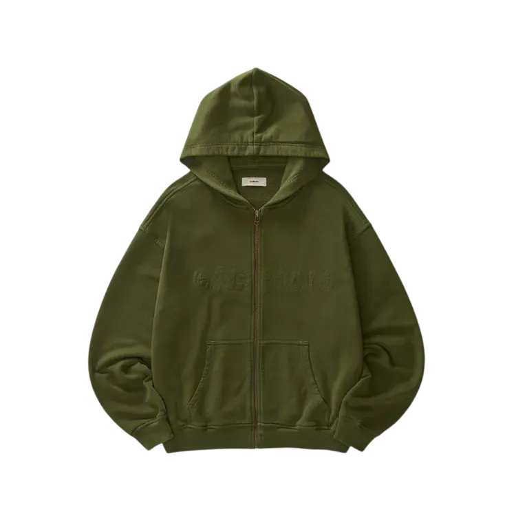 Moletom Carnan Washed Zip Hoodie Green