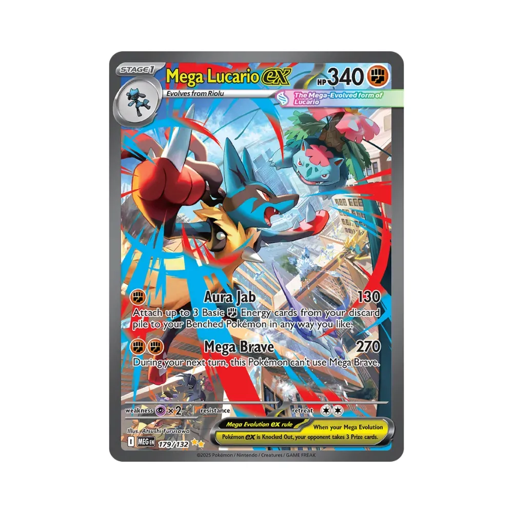 Mega Lucario ex 2025 (179/132) - Pokémon TCG - Megaevolução (EN-US