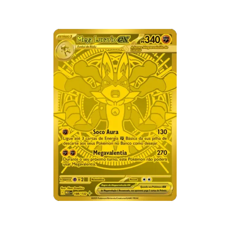 Mega Lucario ex 2025 (188/132) - Pokémon TCG - Megaevolução (PT-BR