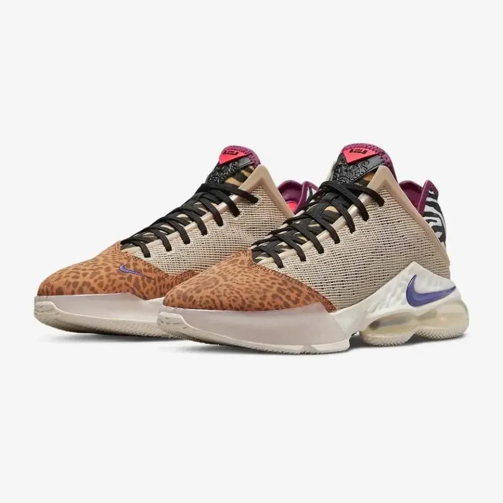 Nike LeBron 19 Low Safári Blue Pink Volt - Droper