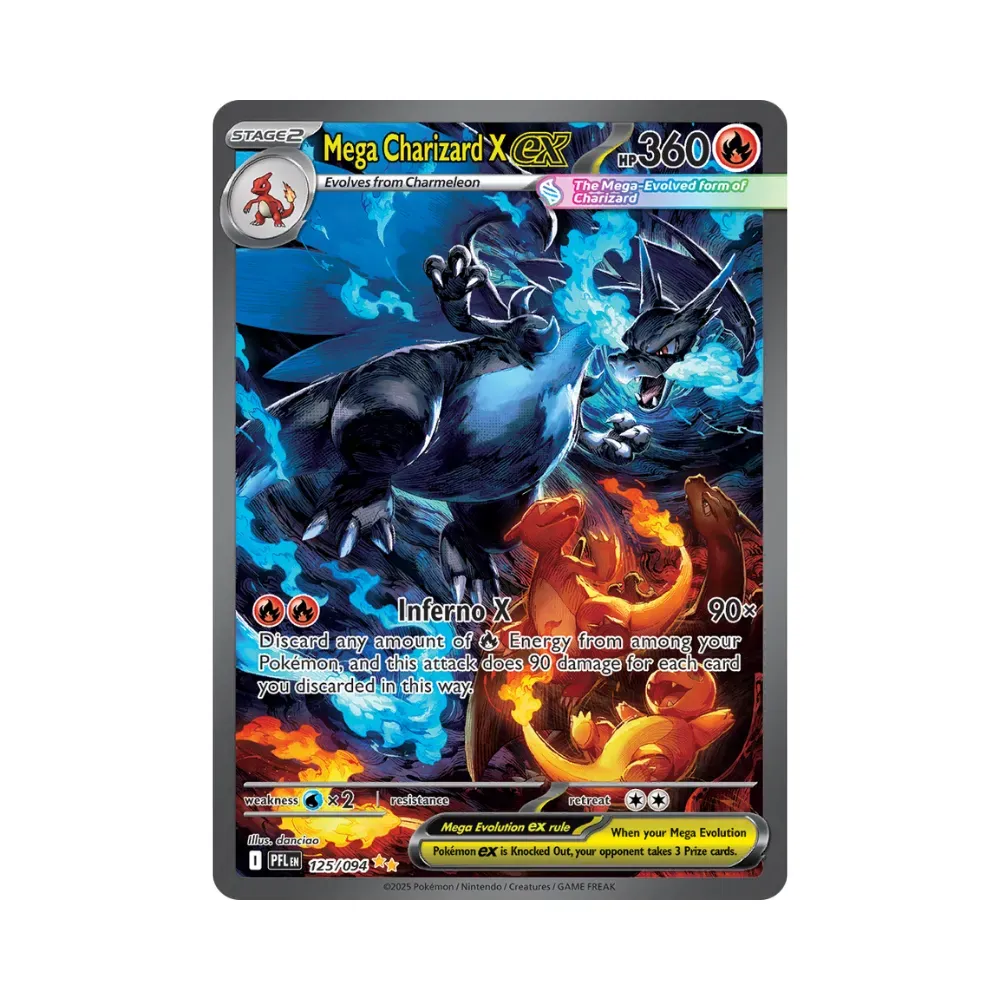 Mega Charizard X ex (125/94) Fogo Fantasmagórico Pokémon TCG - Droper
