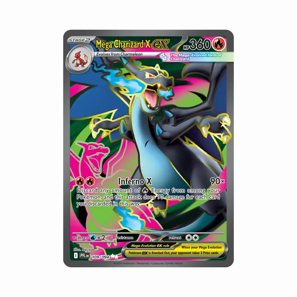 Mega Charizard X ex (109/094) Fogo Fantasmagórico Pokémon TCG foto 1