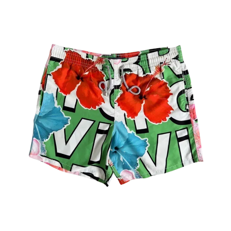 Bermuda Vilebrequin Armata di Mare Swim Shorts Green