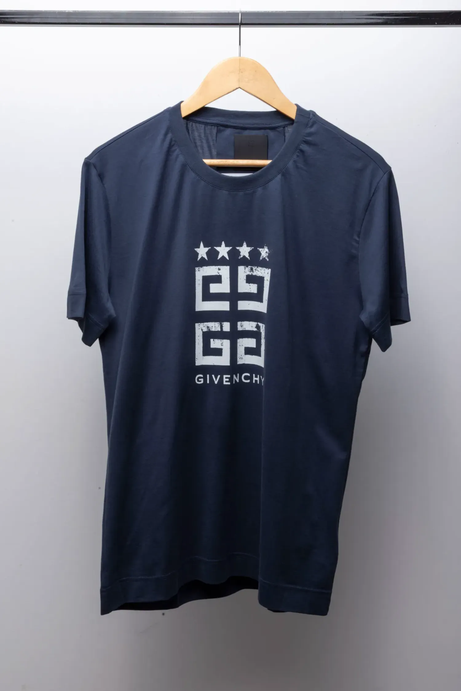 Camiseta Givenchy 4G Stamp Logo Blue