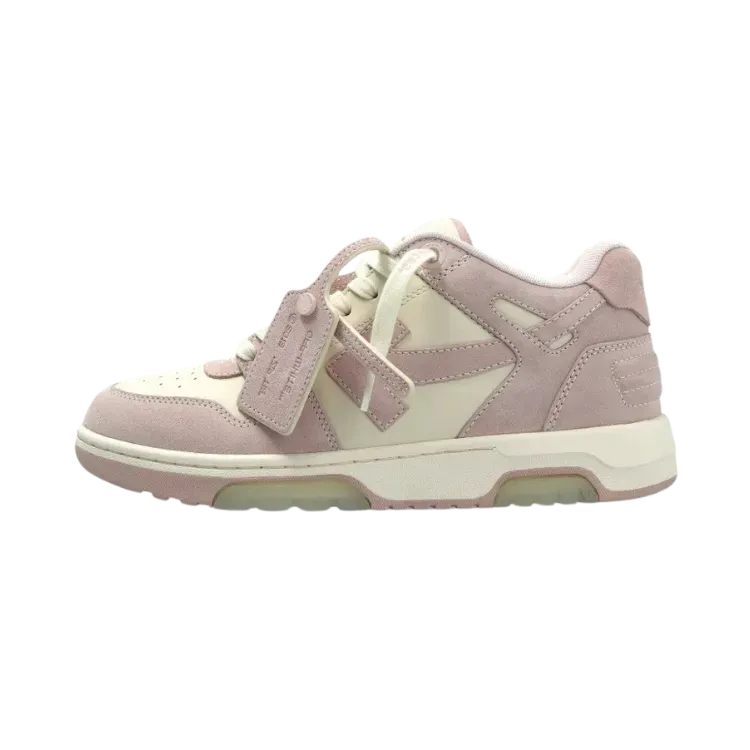 Off-White Out Of Office Low Tops Suede Panel Pink