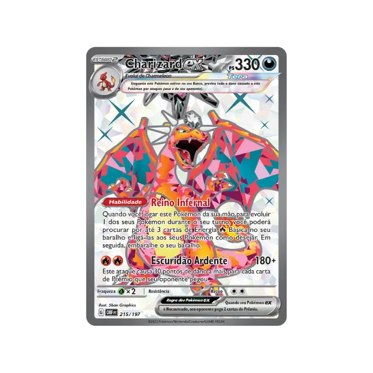 Charizard ex (215/197) – Pokémon TCG – Obsidiana em Chamas - Droper