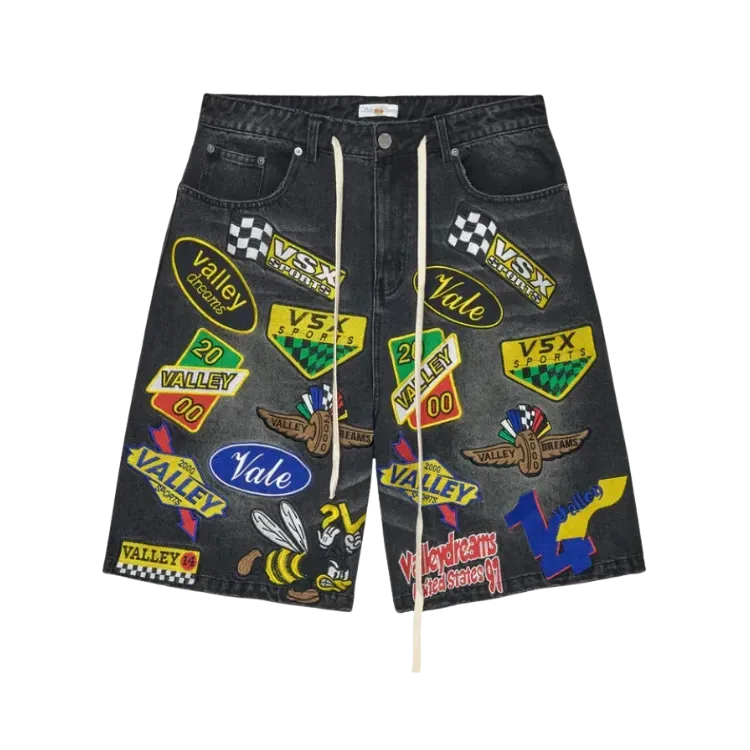 Bermuda Vale Lives Forever Passport Jorts Black